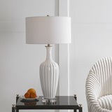 Uttermost Strauss White Ceramic Table Lamp - Home Elegance USA