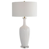 Uttermost Strauss White Ceramic Table Lamp - Home Elegance USA