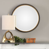 Uttermost Sturdivant Antiqued Gold Round Mirror - Home Elegance USA