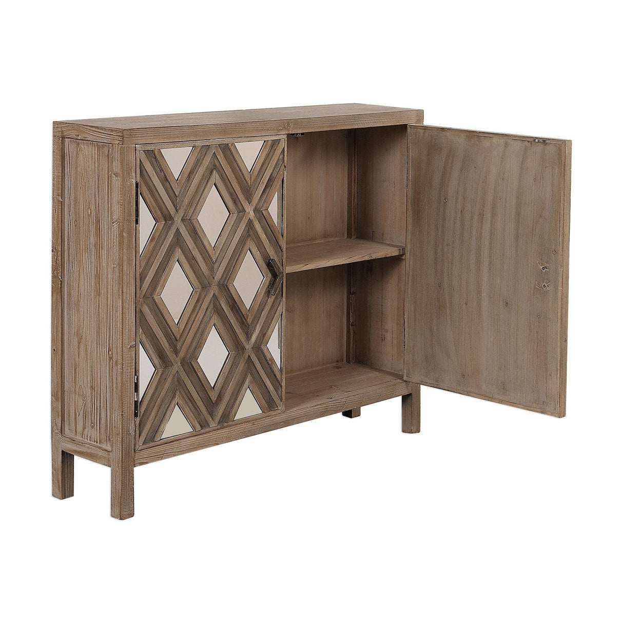 Uttermost Tahira Mirrored Accent Cabinet - Home Elegance USA