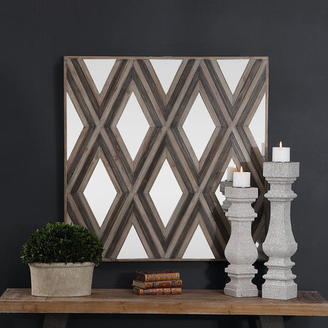 Uttermost Tahira Tahira Geometric Square Wall Mirror - Home Elegance USA