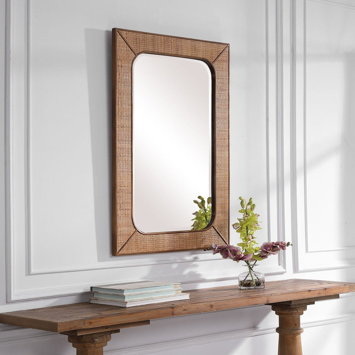 Uttermost Tahiti Rattan Mirror - Home Elegance USA