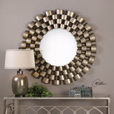 Uttermost Taurion Silver Leaf Round Mirror - Home Elegance USA