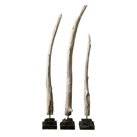 Uttermost Teak Branches Statues - Set Of 3 - Home Elegance USA