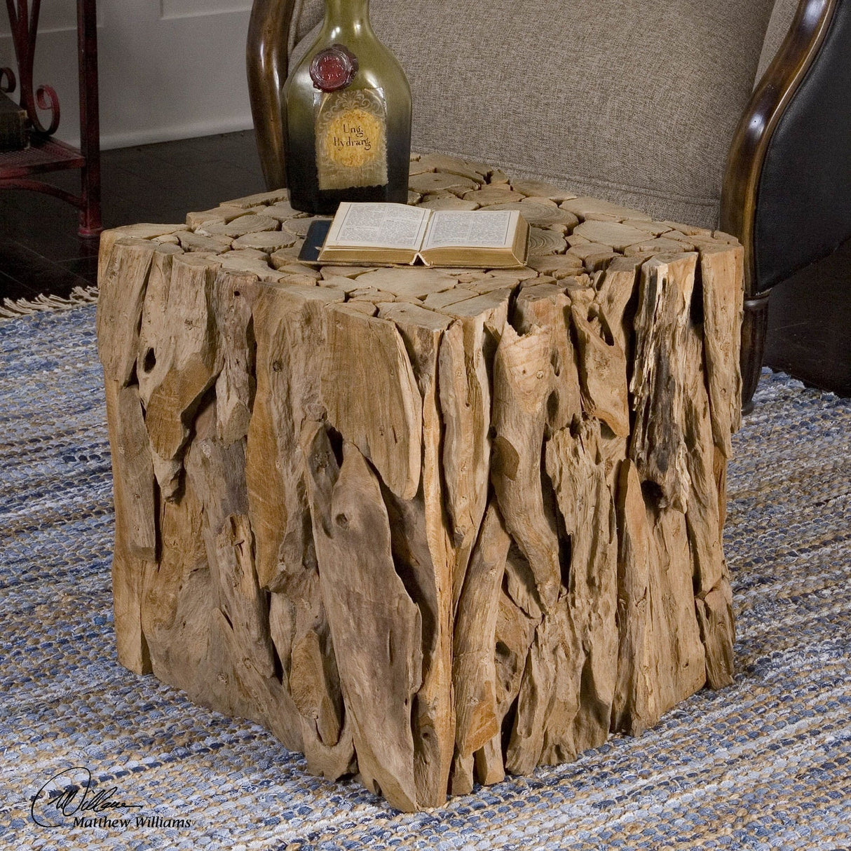 Uttermost Teak Root Bunching Cube - Home Elegance USA