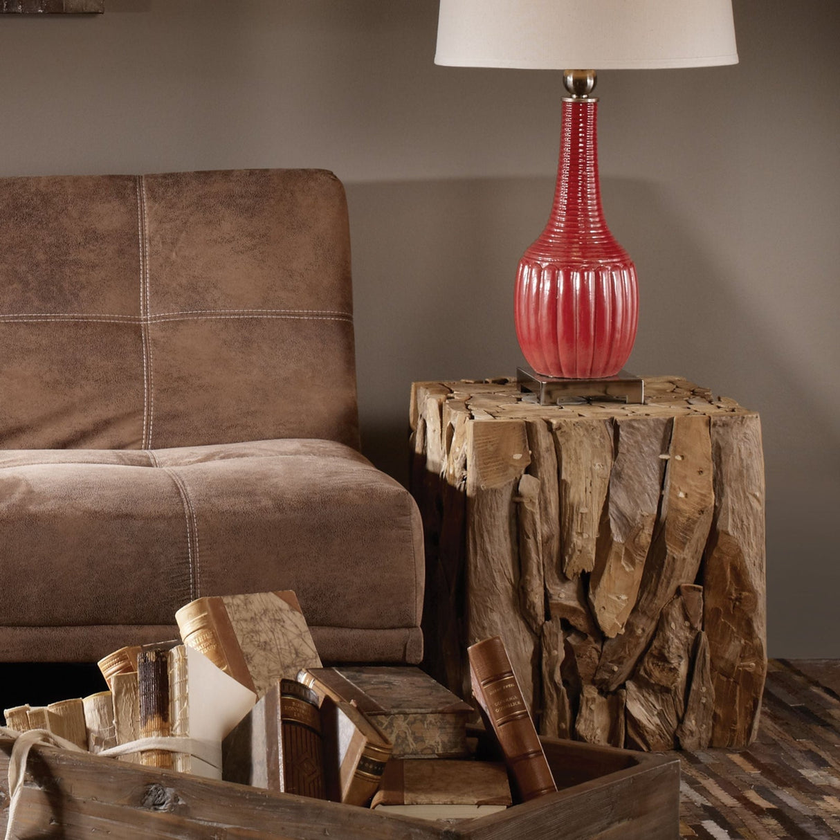 Uttermost Teak Root Bunching Cube - Home Elegance USA