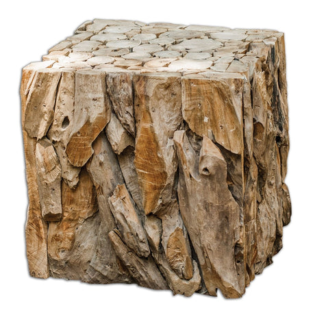 Uttermost Teak Root Bunching Cube - Home Elegance USA