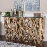 Uttermost Teak Wood Console - Home Elegance USA