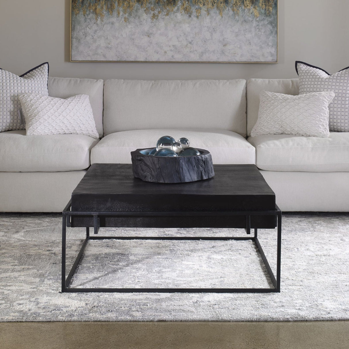 Uttermost Telone Modern Black Coffee Table - Home Elegance USA