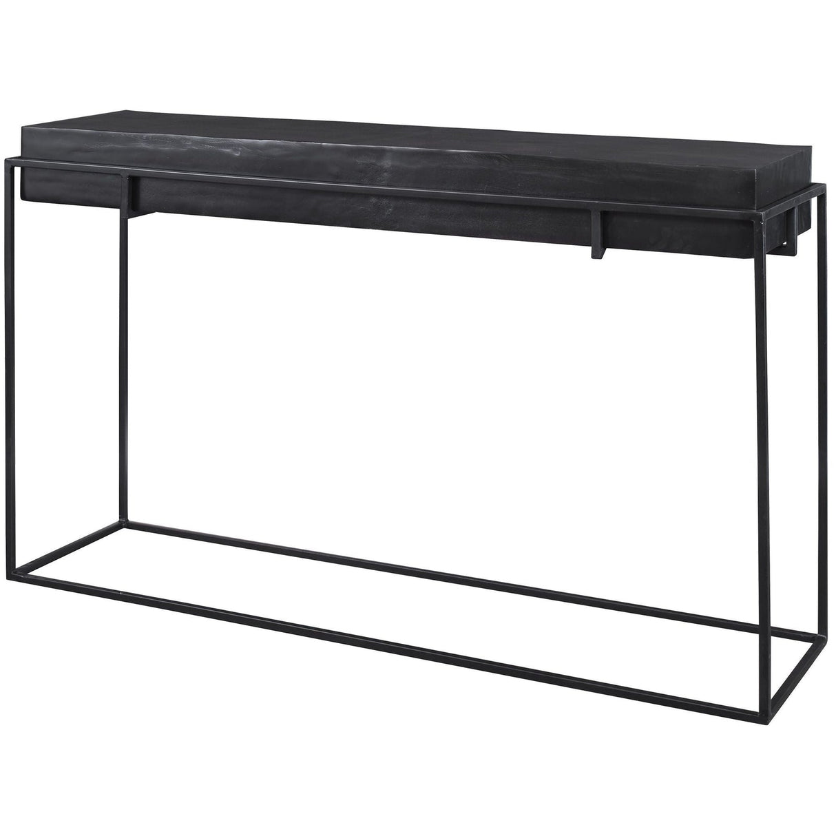 Uttermost Telone Modern Black Console Table - Home Elegance USA