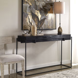 Uttermost Telone Modern Black Console Table - Home Elegance USA