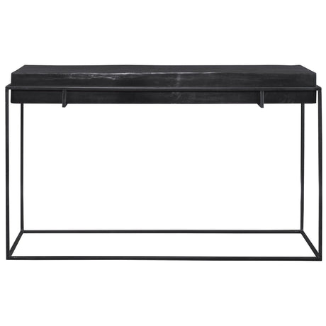 Uttermost Telone Modern Black Console Table - Home Elegance USA