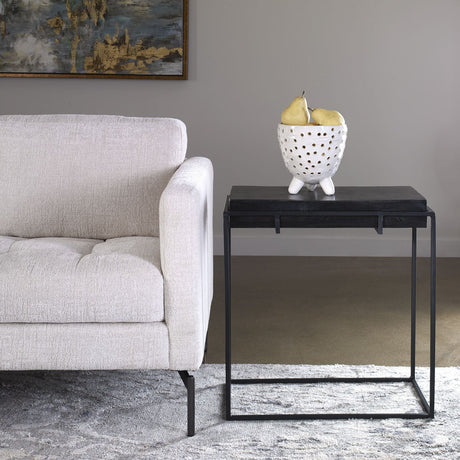 Uttermost Telone Modern Black Side Table - Home Elegance USA