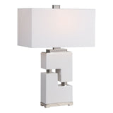 Uttermost Tetris White Table Lamp - Home Elegance USA