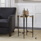 Uttermost Thora Brushed Black Accent Table - Home Elegance USA