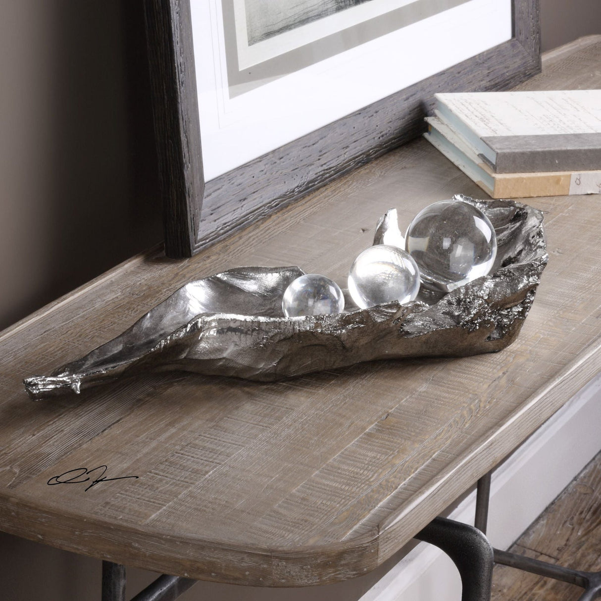 Uttermost Three Peas In A Pod Metallic Sculpture - Home Elegance USA