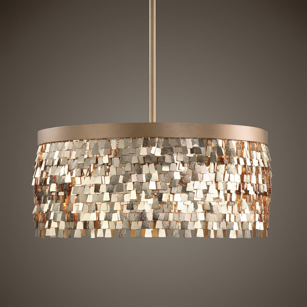 Uttermost Tillie 3 Light Textured Gold Pendant - Home Elegance USA