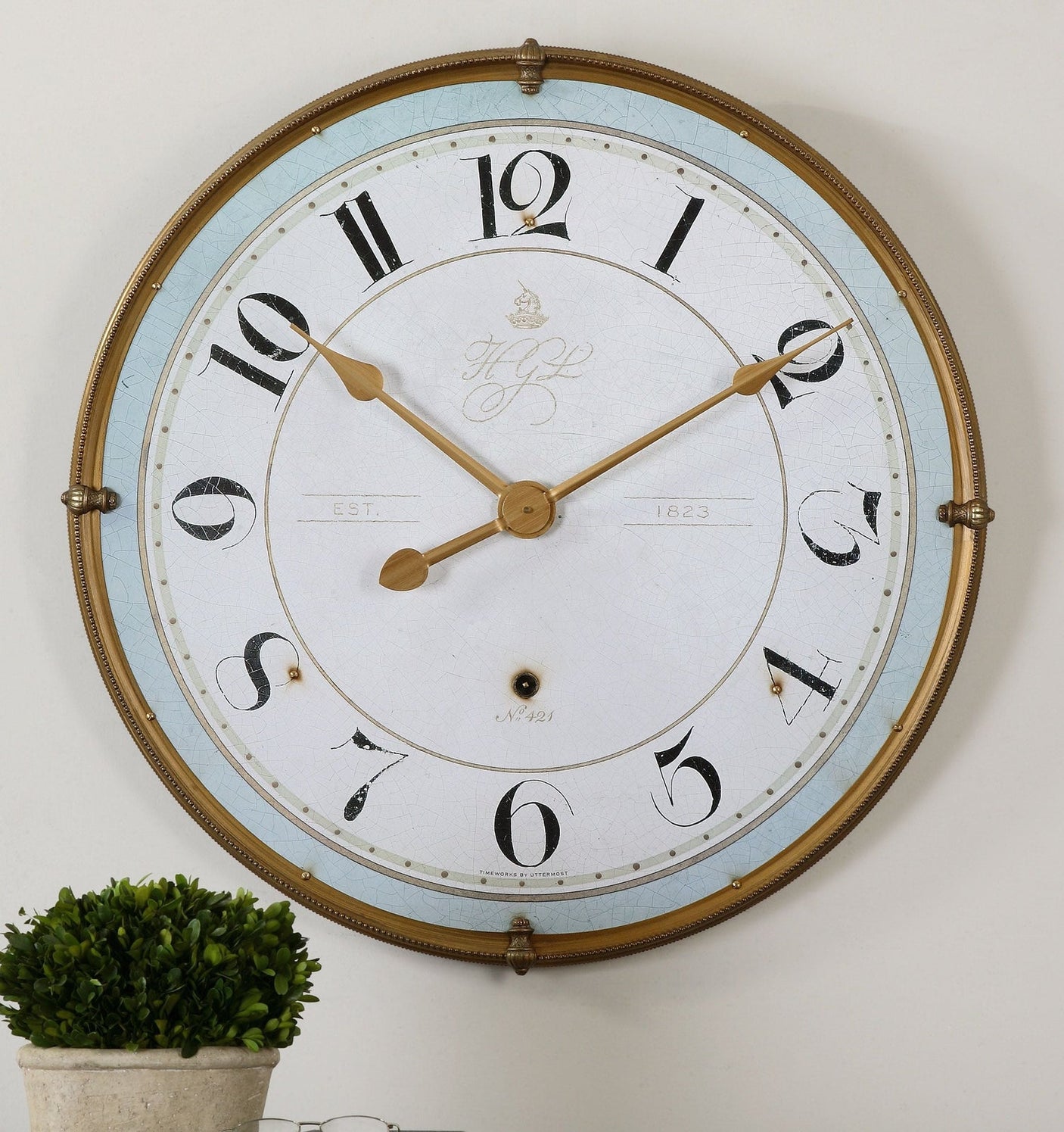 Uttermost Torriana Wall Clock - Home Elegance USA