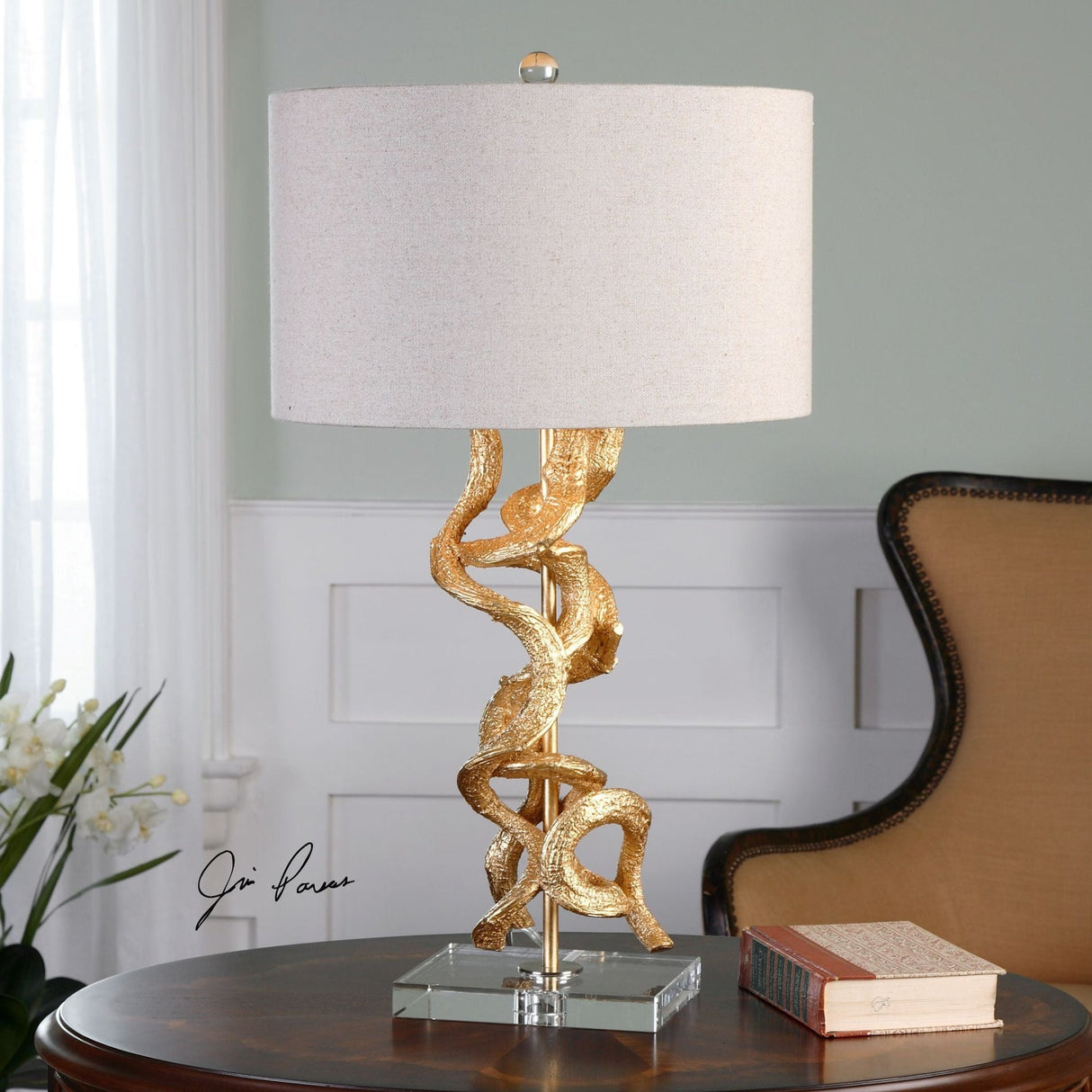 Uttermost Twisted Vines Gold Table Lamp - Home Elegance USA