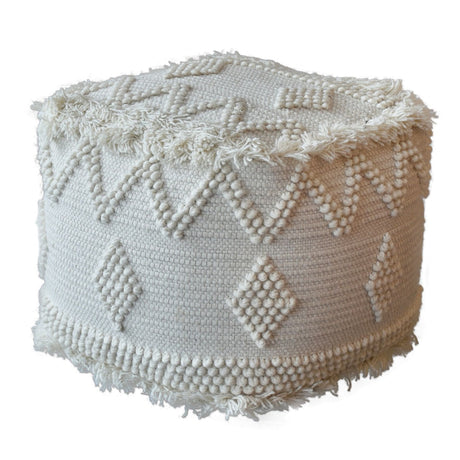 Uttermost Uriah Ivory Pouf - Home Elegance USA