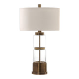 Uttermost Vaiga Glass Column Lamp - Home Elegance USA