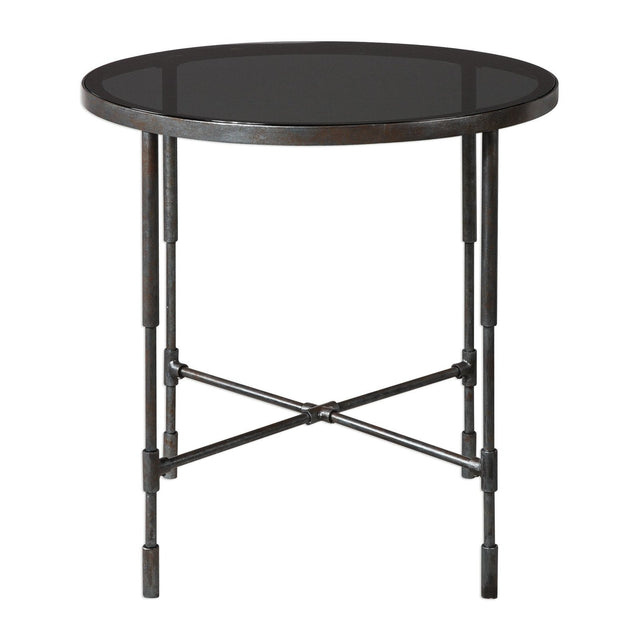 Uttermost Vande Aged Steel Sidetable - Home Elegance USA