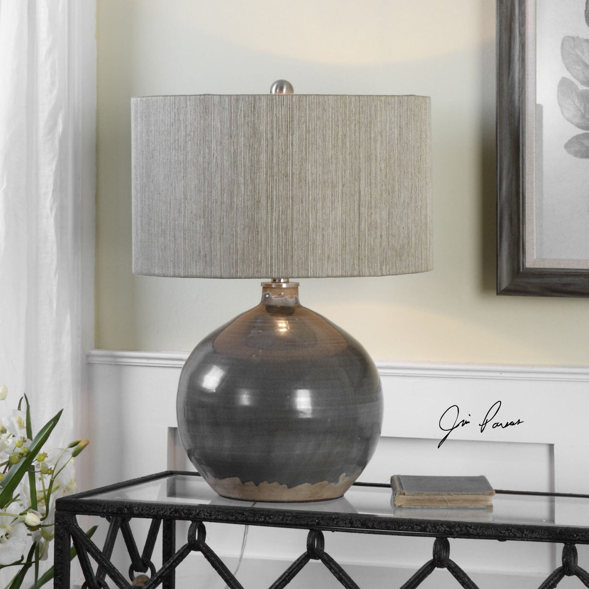 Uttermost Vardenis Gray Ceramic Lamp - Home Elegance USA