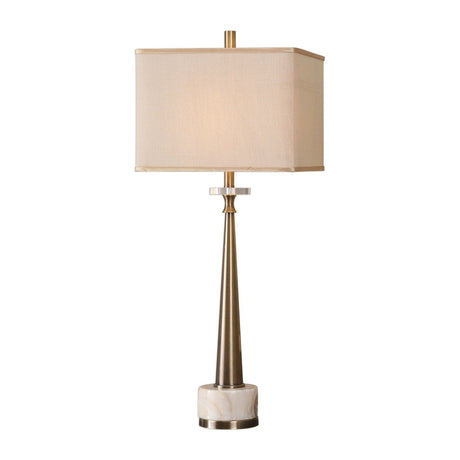 Uttermost Verner Tapered Brass Table Lamp - Home Elegance USA