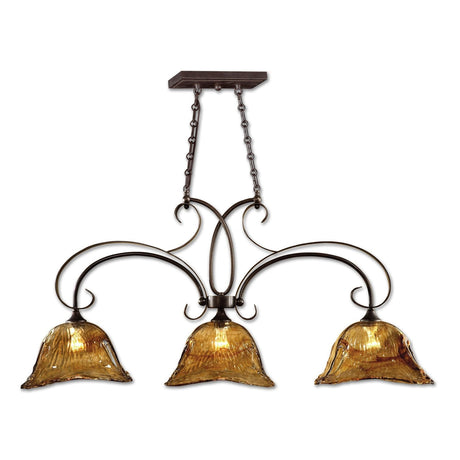 Uttermost Vetraio 3 Lt Bronze Kitchen Island Light - Home Elegance USA