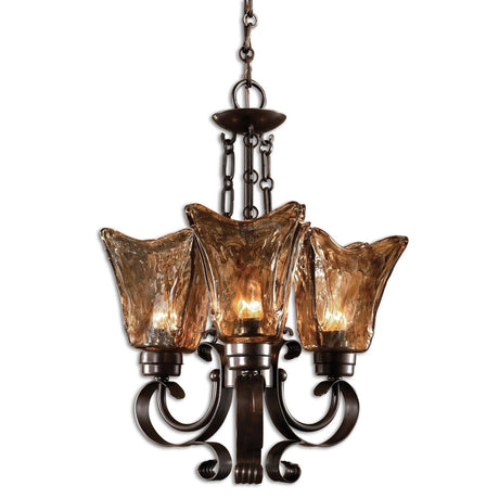 Uttermost Vetraio 3Lt Oil Rubbed Bronze Chandelier - Home Elegance USA