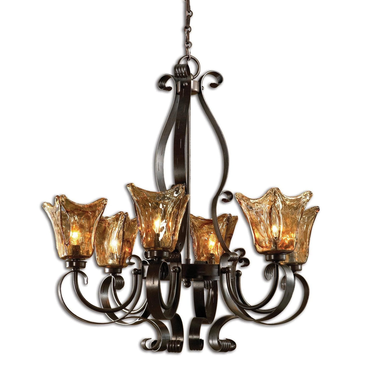 Uttermost Vetraio 6Lt Oil Rubbed Bronze Chandelier - Home Elegance USA