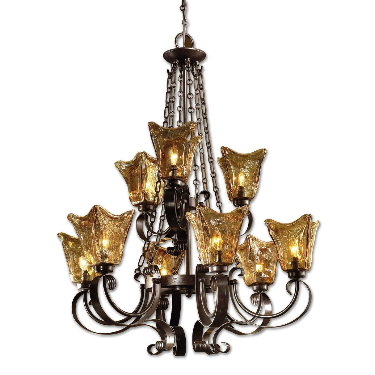 Uttermost Vetraio 9Lt Oil Rubbed Bronze Chandelier - Home Elegance USA