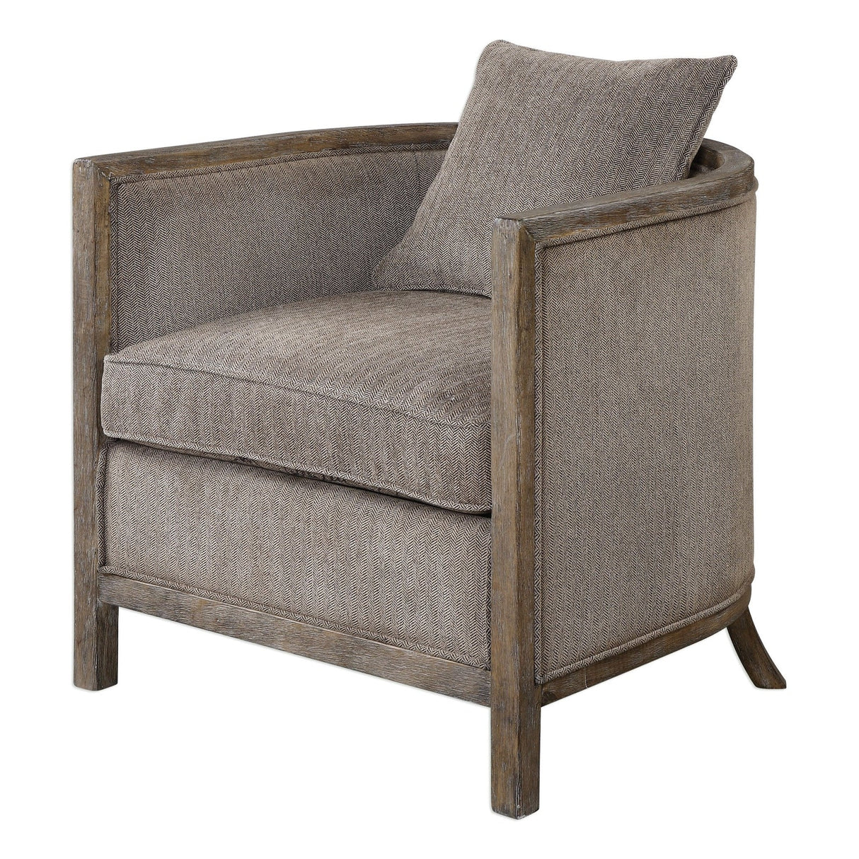 Uttermost Viaggio Gray Chenille Accent Chair - Home Elegance USA