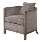 Uttermost Viaggio Gray Chenille Accent Chair - Home Elegance USA