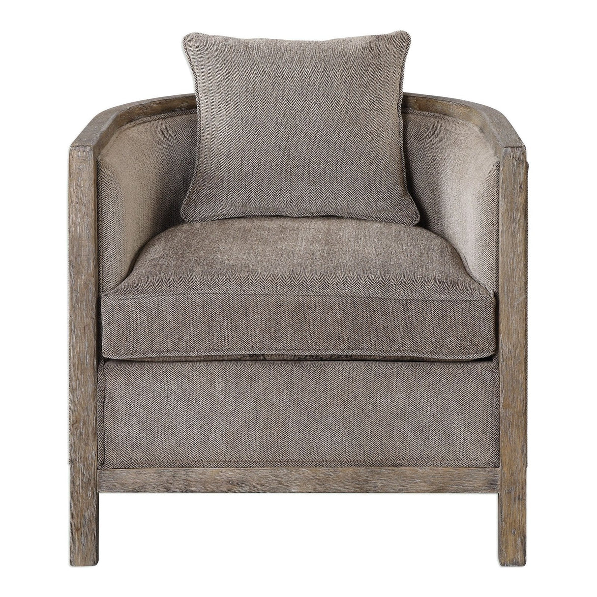 Uttermost Viaggio Gray Chenille Accent Chair - Home Elegance USA