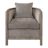 Uttermost Viaggio Gray Chenille Accent Chair - Home Elegance USA