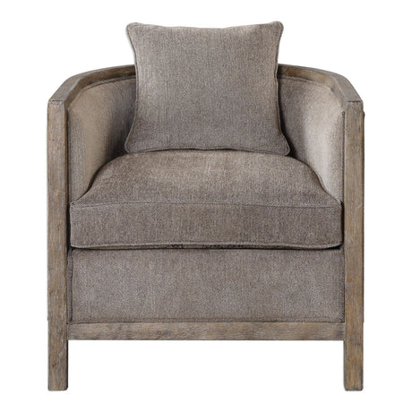 Uttermost Viaggio Gray Chenille Accent Chair - Home Elegance USA