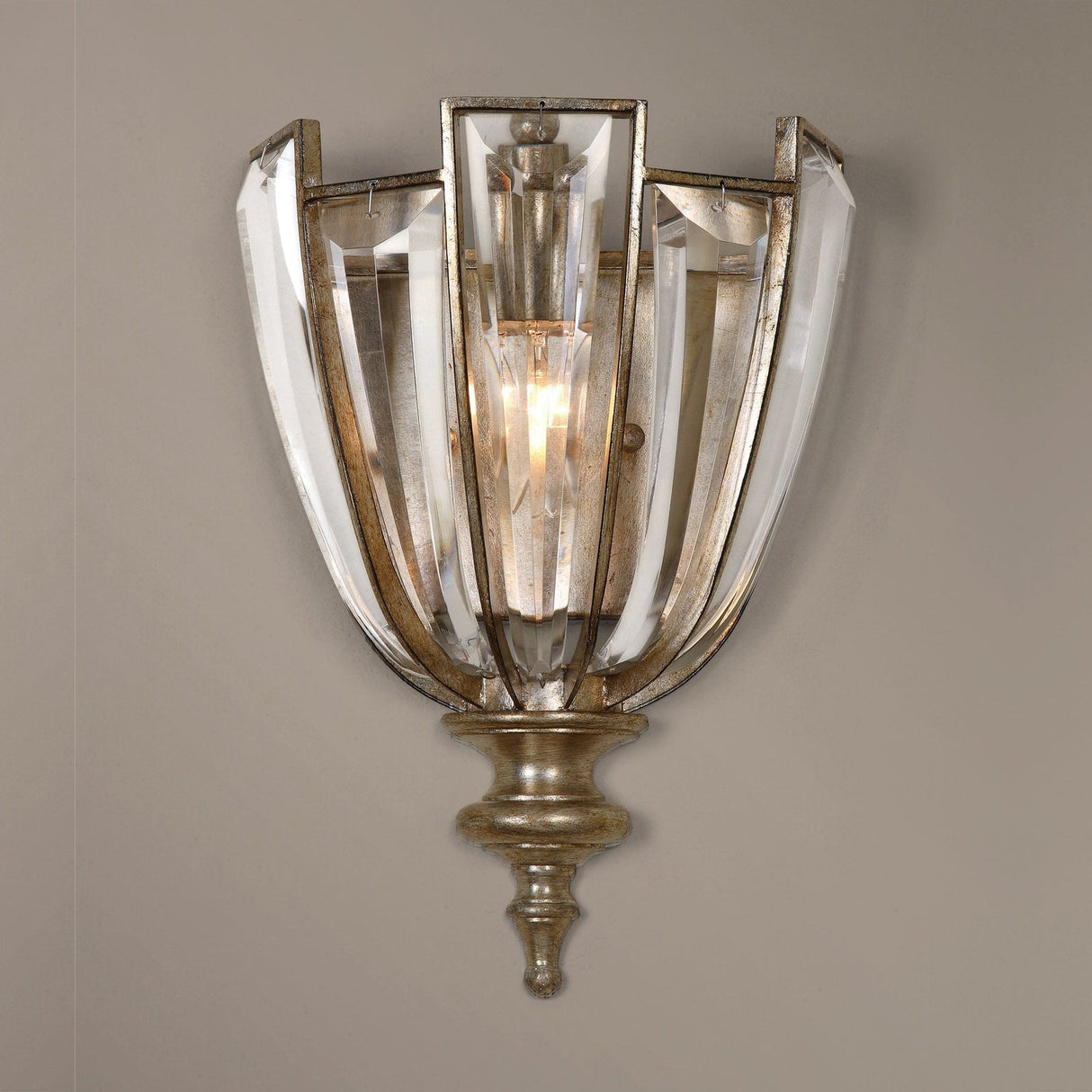 Uttermost Vicentina 1 Light Crystal Wall Sconce - Home Elegance USA