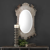 Uttermost Vitravo Oxidized Silver Oval Mirror - Home Elegance USA