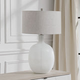 Uttermost Whiteout Mottled Glass Table Lamp - Home Elegance USA