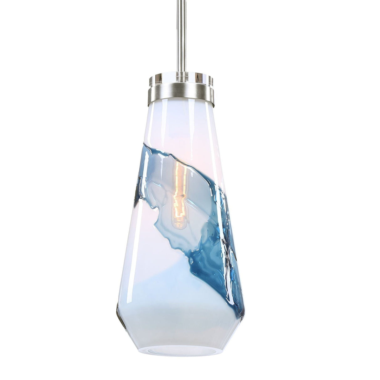 Uttermost Windswept Blue & White 1 Light Mini Pendant - Home Elegance USA