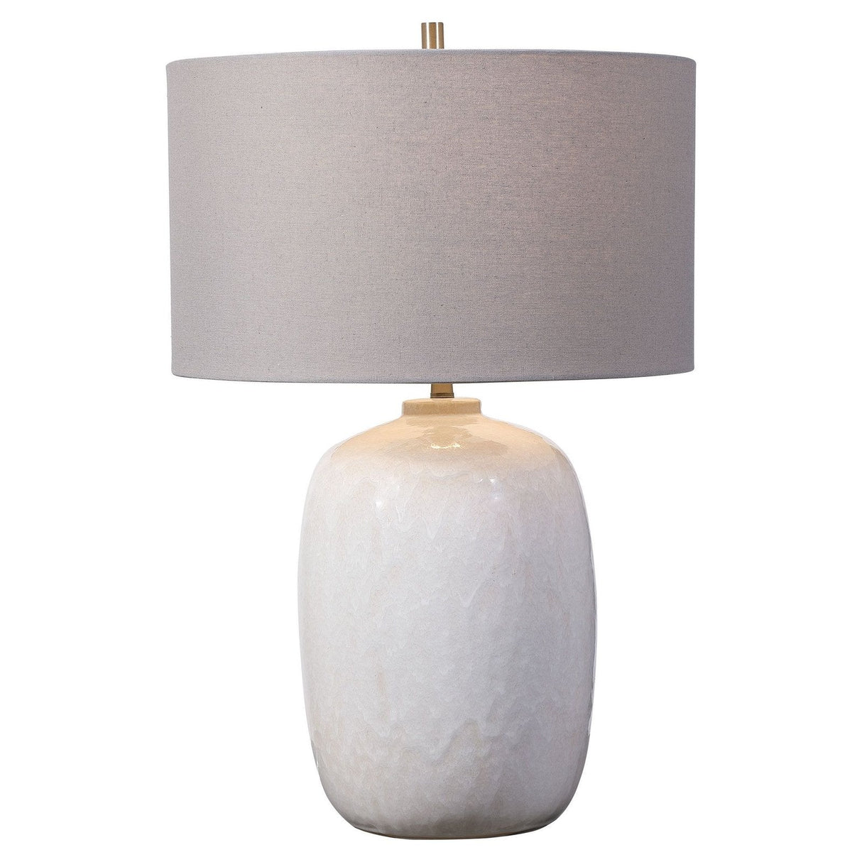 Uttermost Winterscape White Glaze Table Lamp - Home Elegance USA