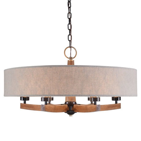 Uttermost Woodall 6 Light Drum Chandelier - Home Elegance USA