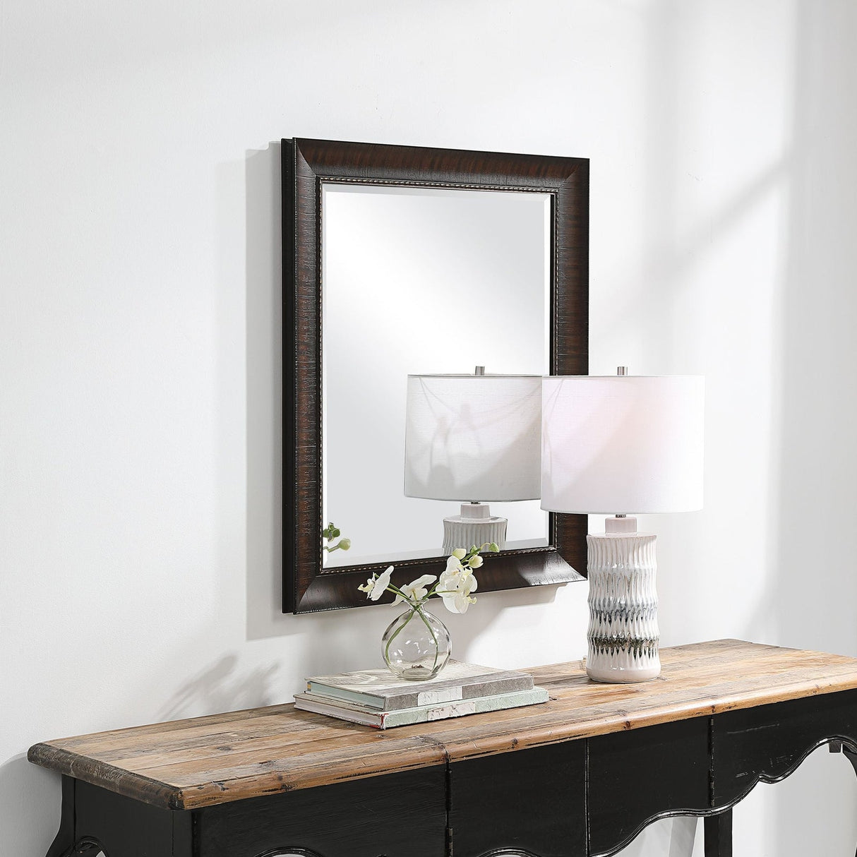 Uttermost Wythe Burnished Wood Mirror - Home Elegance USA