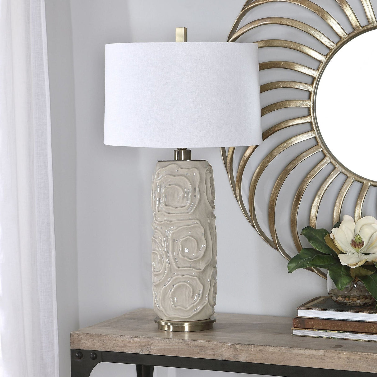 Uttermost Zade Warm Gray Table Lamp - Home Elegance USA