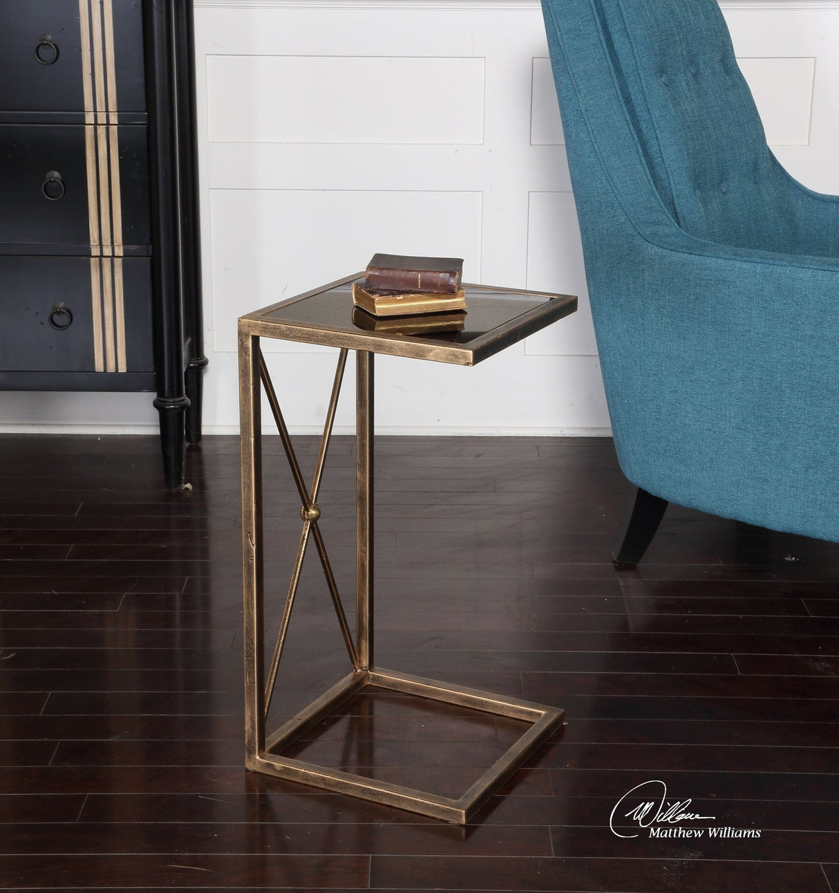 Uttermost Zafina Gold Accent Table - Home Elegance USA