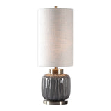 Uttermost Zahlia Aged Gray Ceramic Lamp - Home Elegance USA