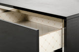 Vig Furniture - Cc1308-180-Blk Modern Black Crocodile Lacquer Buffet - Vguncc1308-180-Blk