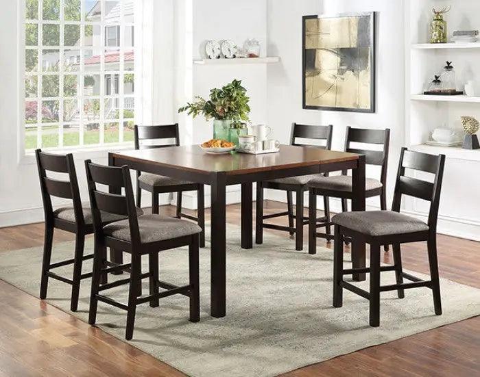 Valdor 7-Piece Butterfly Leaf Counter Height Dining Set by Furniture of America Furniture of America