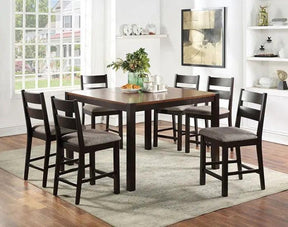 Valdor 7-Piece Butterfly Leaf Counter Height Dining Set by Furniture of America